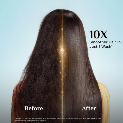 Pilgrim Patua & Keratin Hair SMOOTHENING SHAMPOO for Dry & Frizzy hair | Shampoo for Women & Men | Hair Smoothening & healthy