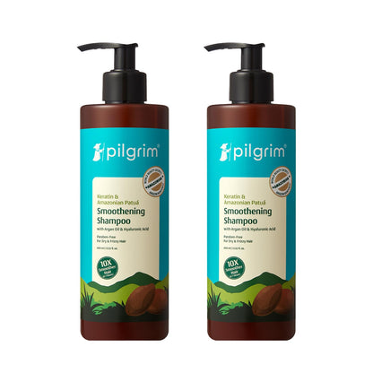 Pilgrim Patua & Keratin Hair SMOOTHENING SHAMPOO for Dry & Frizzy hair | Shampoo for Women & Men | Hair Smoothening & healthy