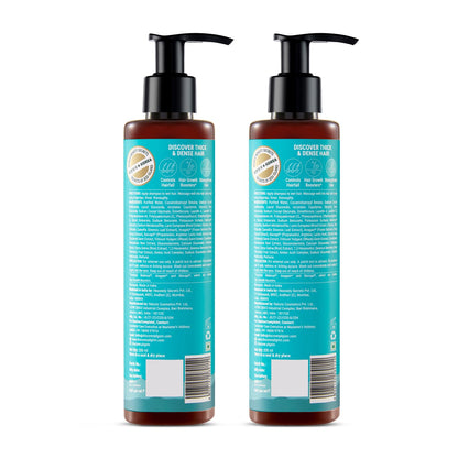 Pilgrim Redensyl & Anagain Hairfall Control Shampoo with Korean Black Rice 200ml | Anti Hairfall shampoo for Men & Women | Re