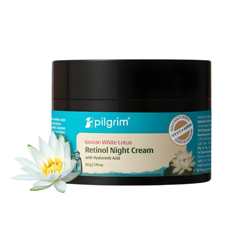 Pilgrim Retinol Night Cream with Hyaluronic Acid and Vitamin C, 50g, Unisex Skin Moisturizer