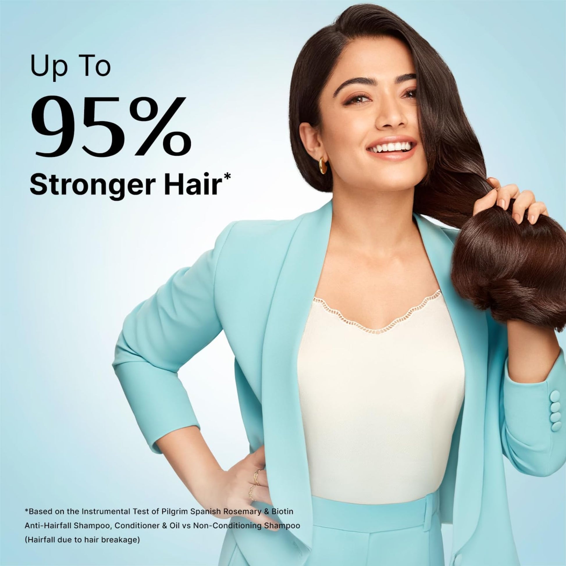 Pilgrim Spanish Rosemary & Biotin Anti Hairfall Conditioner for Reducing Hair Loss & Breakage | Upto 95% stronger hairs | Sui