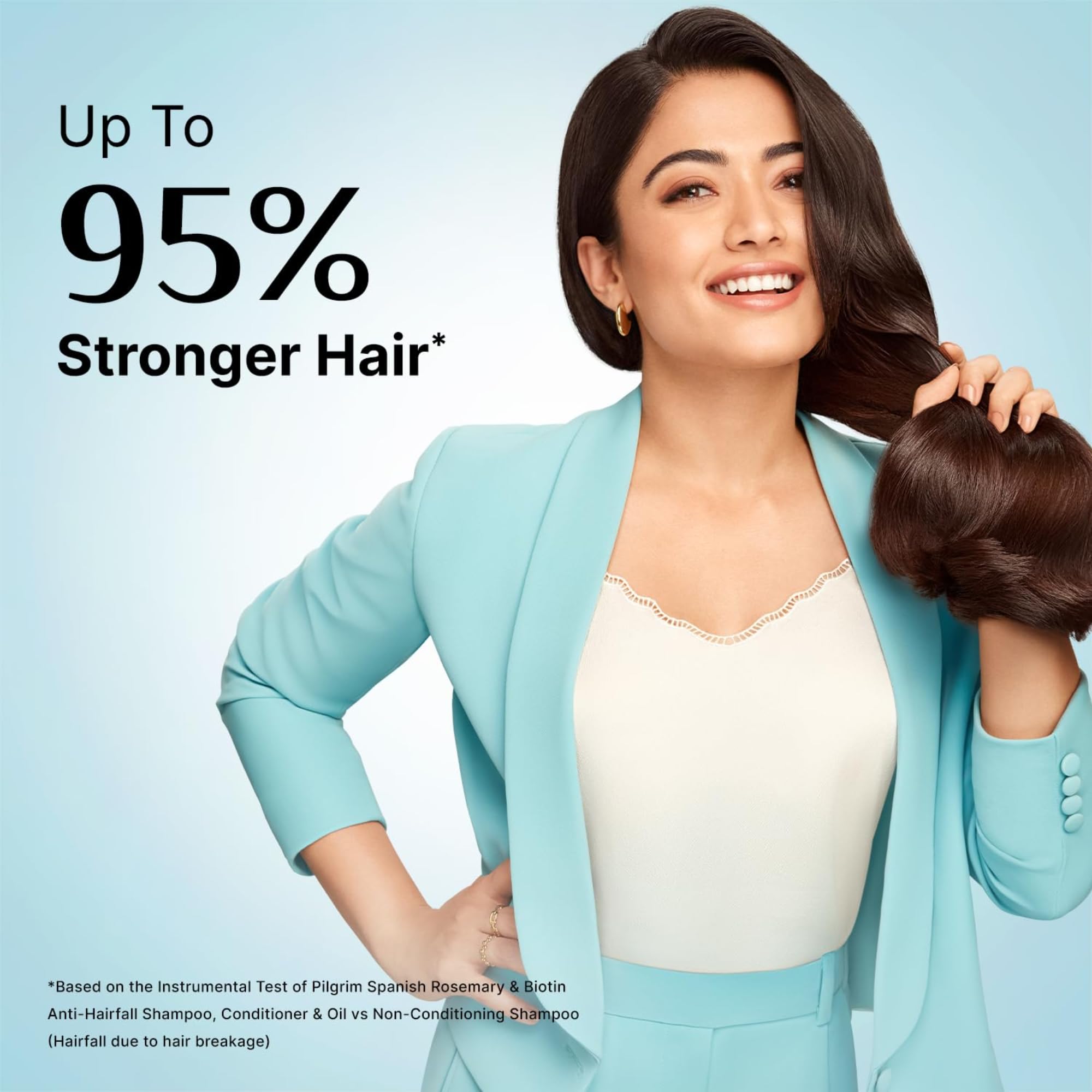 Pilgrim Spanish Rosemary & Biotin Anti Hairfall Conditioner for Reducing Hair Loss & Breakage | Upto 95% stronger hairs | Sui