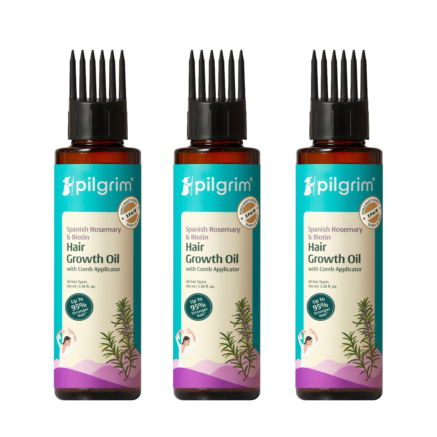 Pilgrim Spanish Rosemary & Biotin Hair Oil, 100 ml, Unisex Adult Hair Oil by Naturis Cosmetics (9)