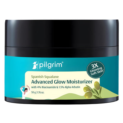 Pilgrim Squalane Niacinamide & Vitamin C Glow Moisturizer for face, dry skin hydration | With vitamin c for glowing skin | No