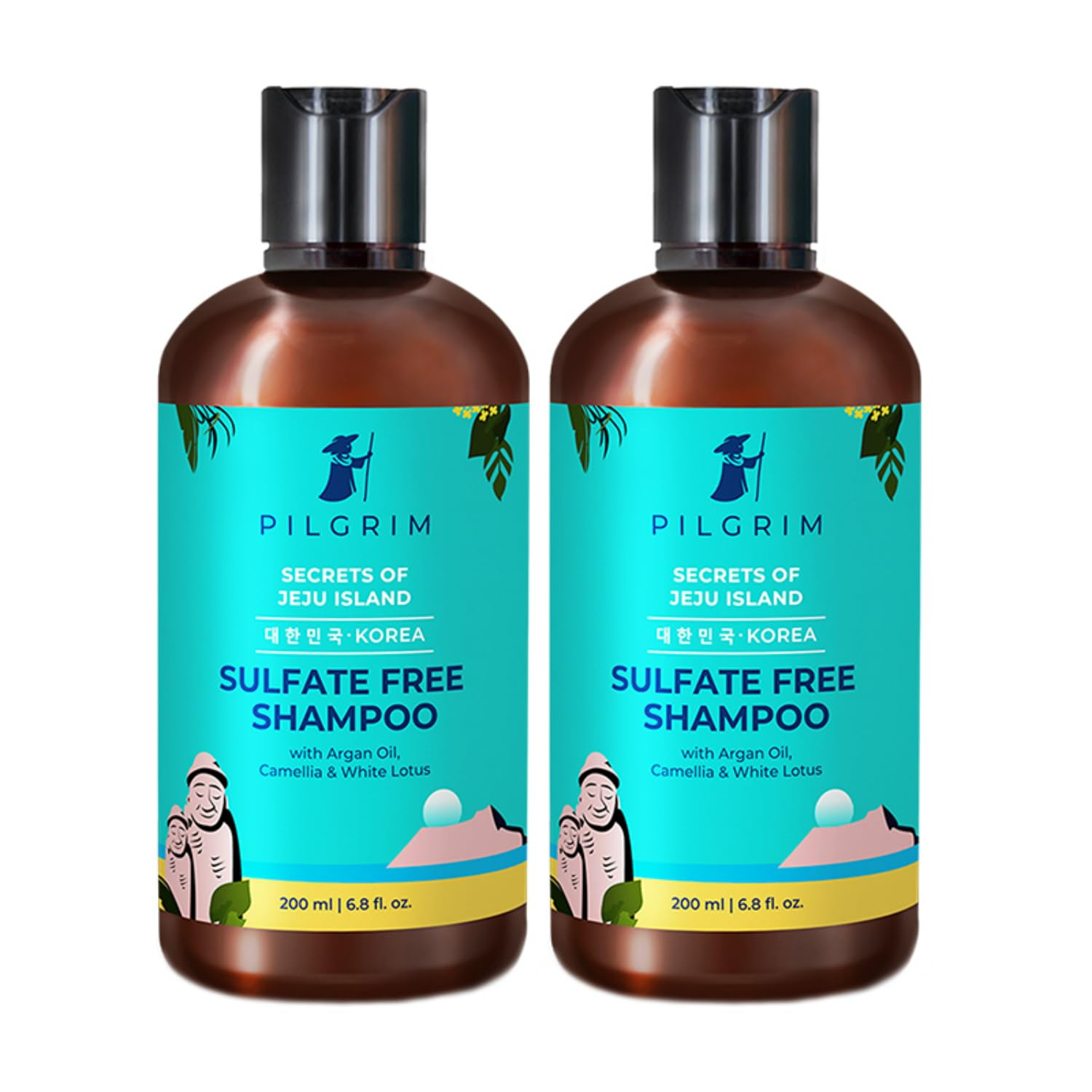 Pilgrim Sulphate Free Shampoo for women & men | Mild shampoo for hair-fall control with argan oil, camellia & white lotus for