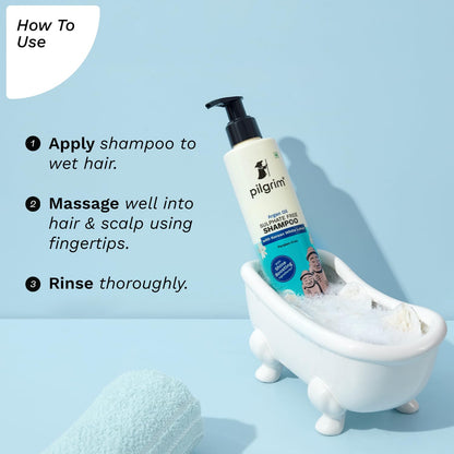 Pilgrim Sulphate Free Shampoo for women & men | Mild shampoo for hair-fall control with argan oil, camellia & white lotus for