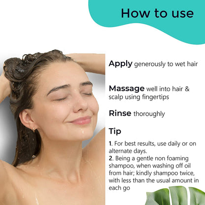 Pilgrim Sulphate Free Shampoo for women & men | Mild shampoo for hair-fall control with argan oil, camellia & white lotus for