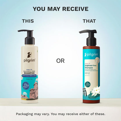 Pilgrim Sulphate Free Shampoo for women & men | Mild shampoo for hair-fall control with argan oil, camellia & white lotus for