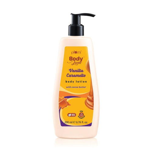 Plum BodyLovin Vanilla Caramello Body Lotion, Cocoa Butter & Vitamin B5, Warm Vanilla Fragrance