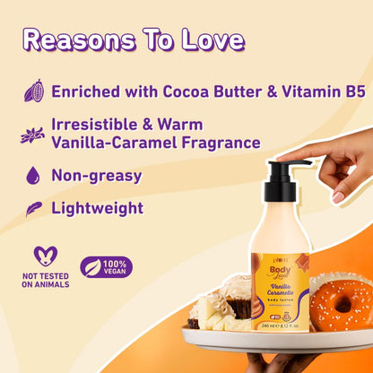 Plum BodyLovin Vanilla Caramello Body Lotion, Cocoa Butter & Vitamin B5, Warm Vanilla Fragrance - packaging (11)