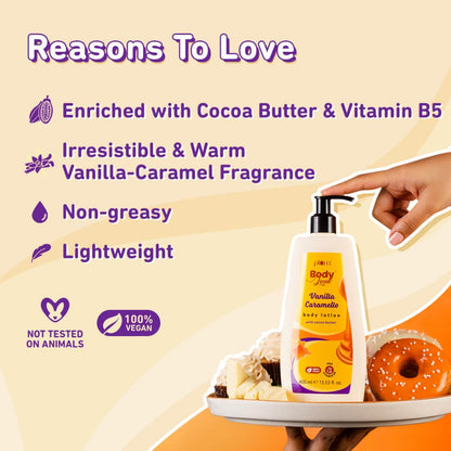 Plum BodyLovin Vanilla Caramello Body Lotion, Cocoa Butter & Vitamin B5, Warm Vanilla Fragrance - packaging (17)