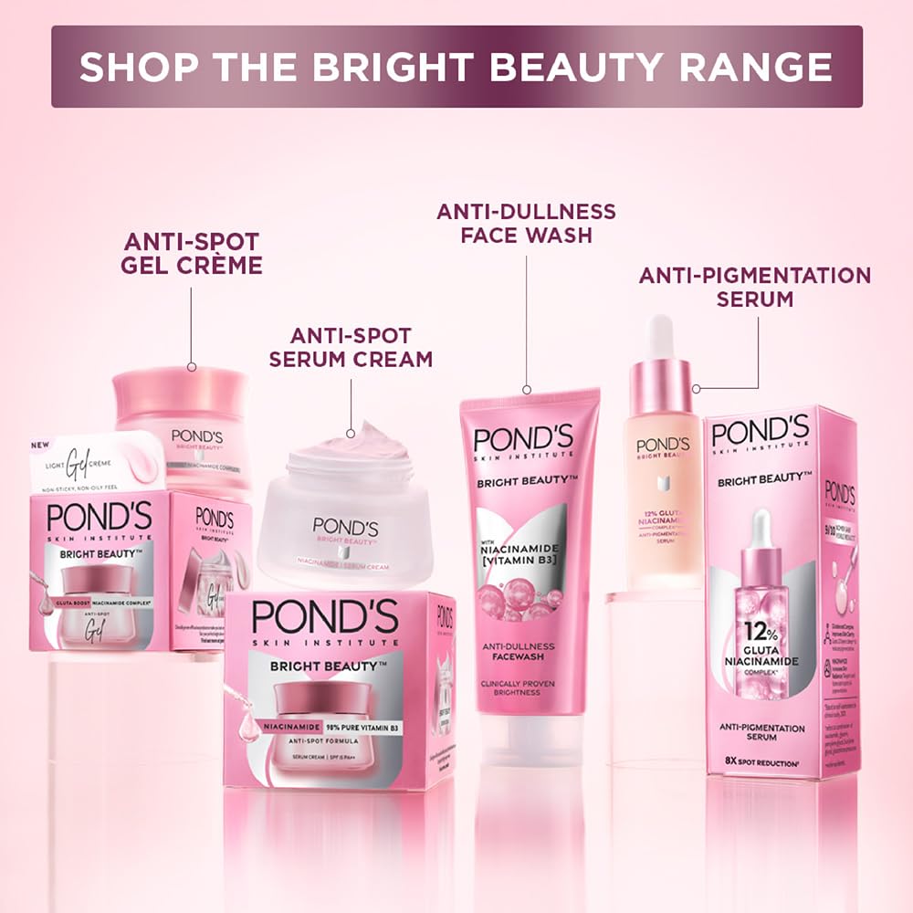 POND'S Bright Beauty Face Wash for Women, 200 ml, with Vitamin B3, Skin Cleansing - in use