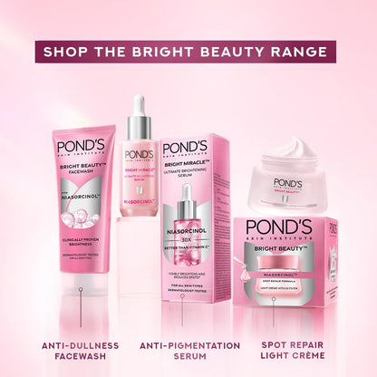 POND'S Bright Beauty Light Cream with UV Filter, Niasorcinol Niacinamide, Sunscreen Moisturizer for Women - in use