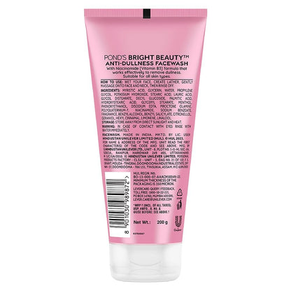 POND'S Bright Beauty Vitamin B3+ Face Wash, 200g, Unisex Daily Facial Cleanser - front view