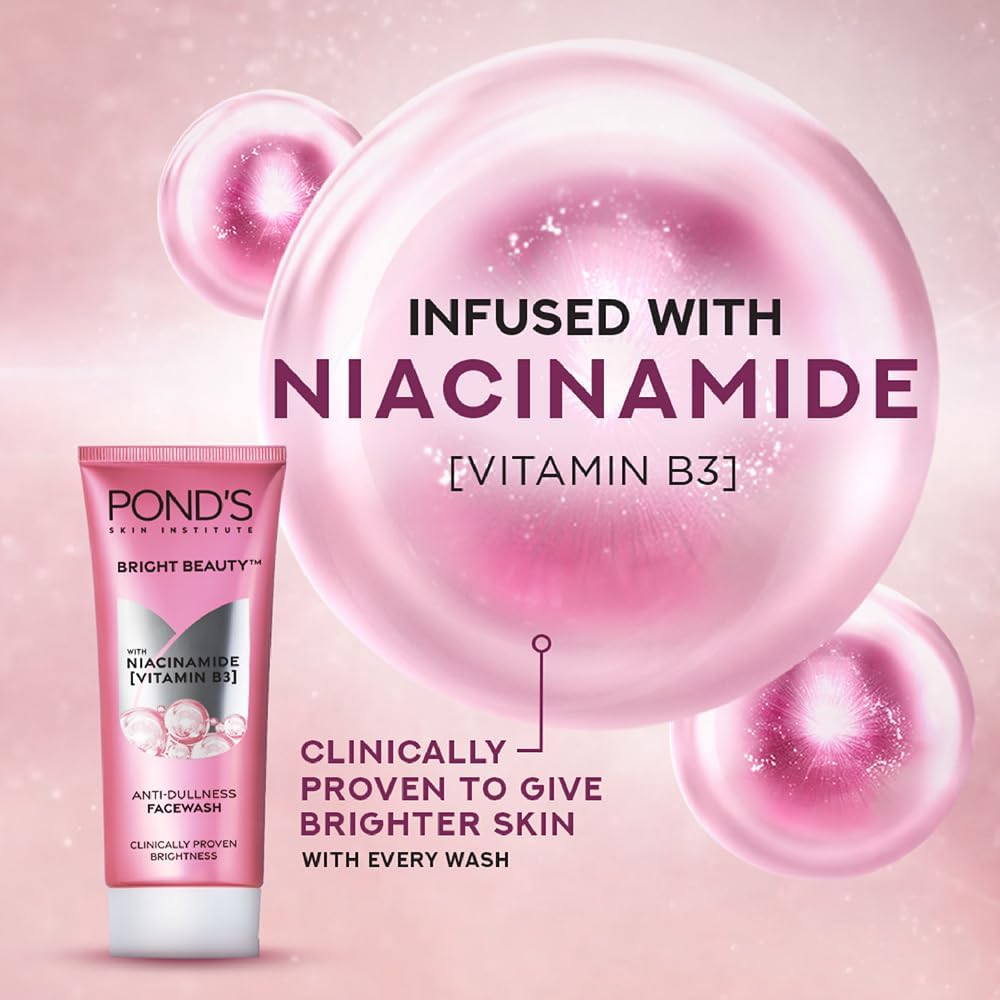 POND'S Bright Beauty Vitamin B3+ Face Wash, 200g, Unisex Daily Facial Cleanser - packaging