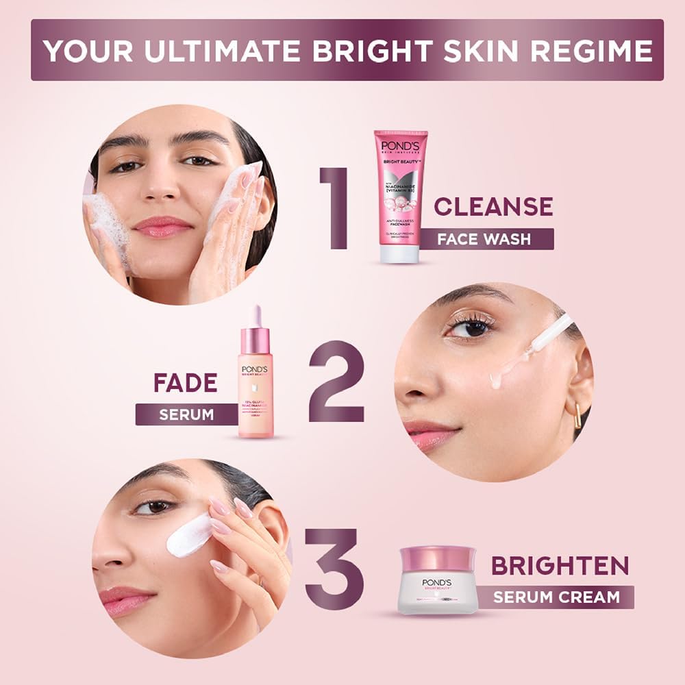 POND'S Bright Beauty Vitamin B3+ Face Wash, 200g, Unisex Daily Facial Cleanser - label detail