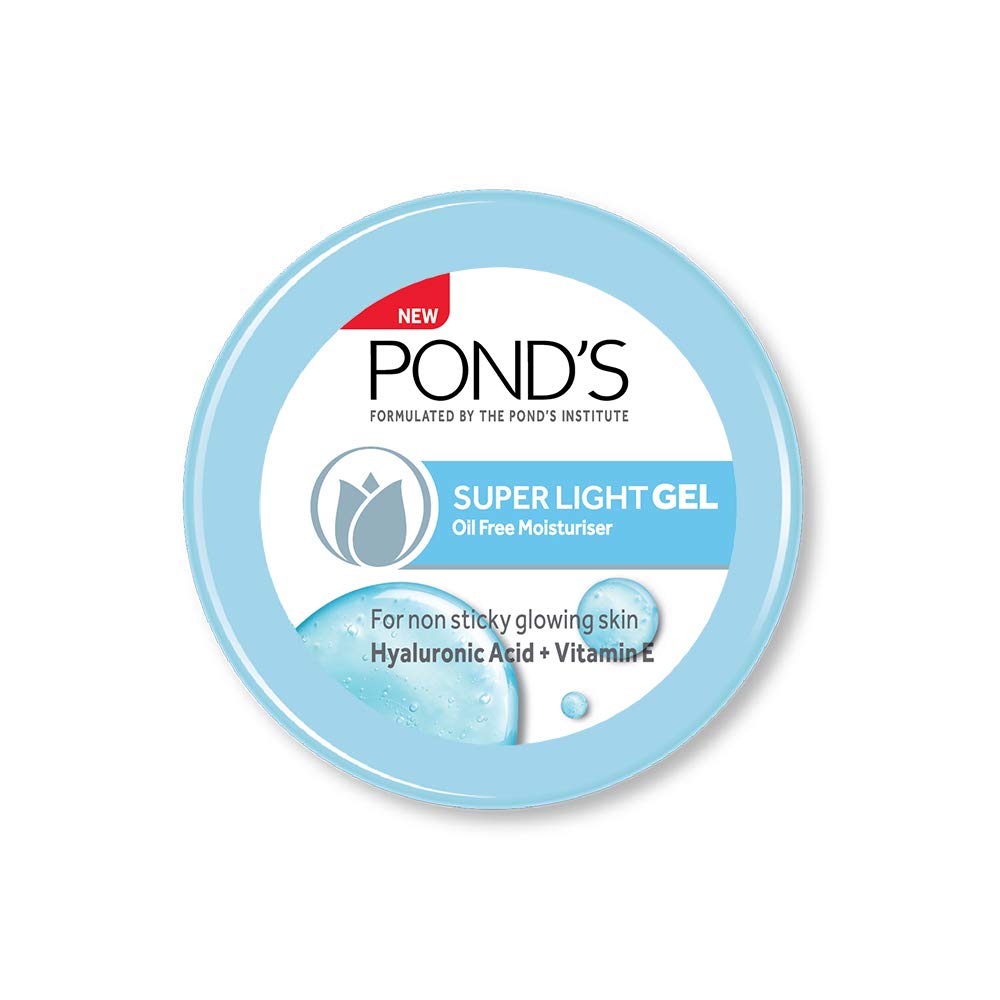 POND'S Super Light Gel Moisturiser, Oil-Free Gel Face Moisturizer, Hyaluronic Acid, for Women