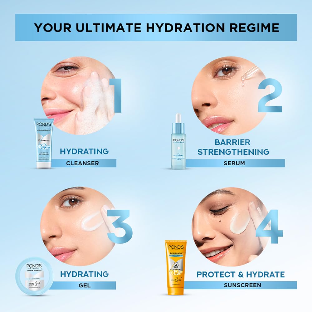 POND'S Super Light Gel Moisturiser, Oil-Free Gel Face Moisturizer, Hyaluronic Acid, for Women - ingredients panel (13)