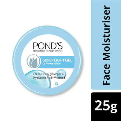 POND'S Super Light Gel Moisturiser, Oil-Free Gel Face Moisturizer, Hyaluronic Acid, for Women - front view