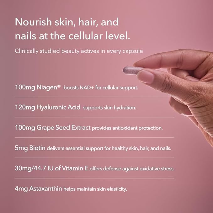 PPKGF Evorina TRU NIAGEN 300mg + Beauty Bundle Herbal Supplement, 30g, GMP Certified - back view
