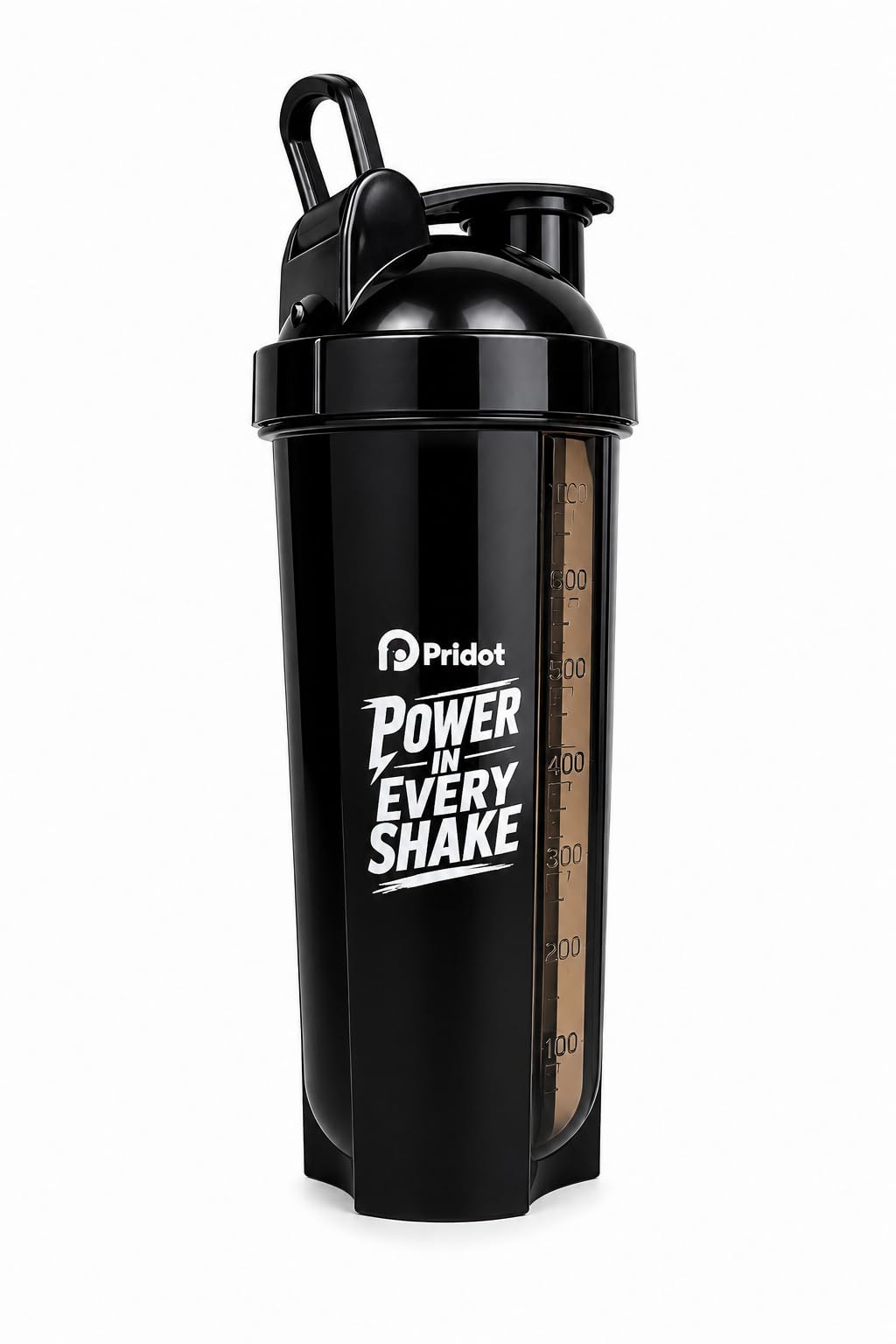 Pridot 700ml Protein Shaker Bottle Leak Proof BPA Free with Stainless Steel Mixing Ball