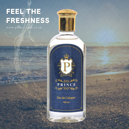Prince Eau de Cologne Unisex Fragrance, Long-Lasting Fresh Scent, Multi-Purpose Cologne for Men and Women - front view