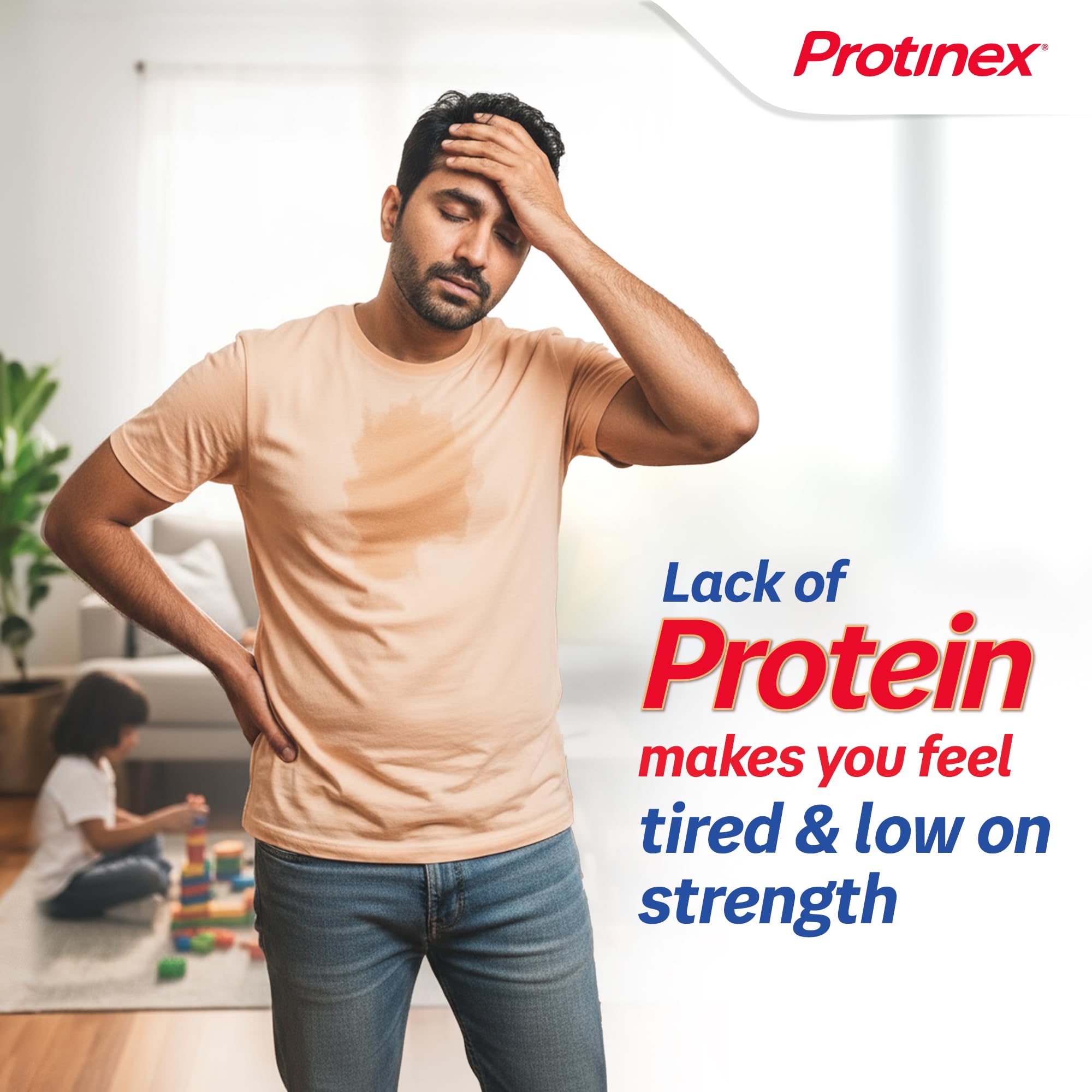 Protinex Protein Supplement Powder, Creamy Vanilla, 1 kg, Zero Added Sugar Drink Mix - back view