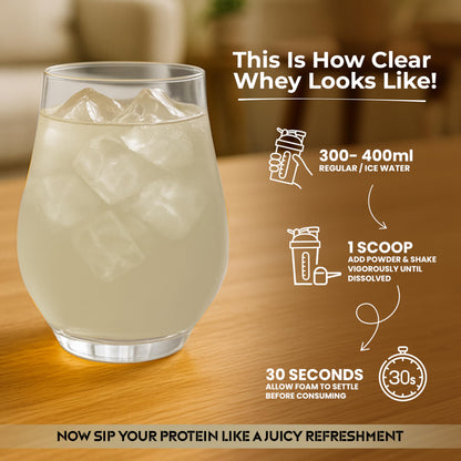 Protyze Anytime Clear Whey Protein Isolate, Nimbu Pani Flavor, 24g Protein, 30 Servings, 900g, ISO & HACCP Certified - packag