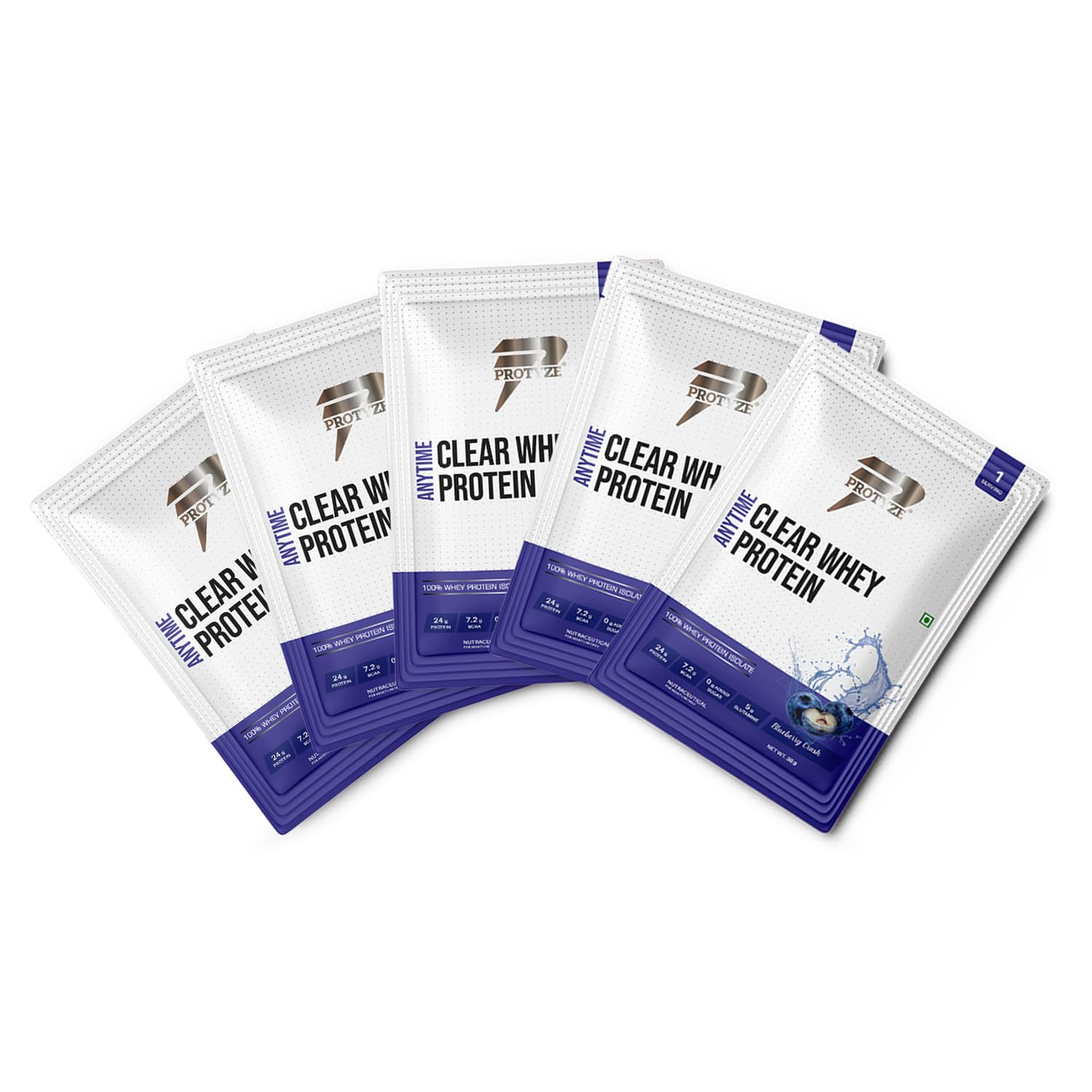 Protyze Anytime Clear Whey Protein Powder, 24g Protein, 7.2g BCAAs, Non GMO, Gluten Free