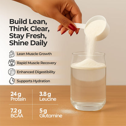 Protyze Anytime Clear Whey Protein Powder, 24g Protein, 7.2g BCAAs, Non GMO, Gluten Free - back view (18)