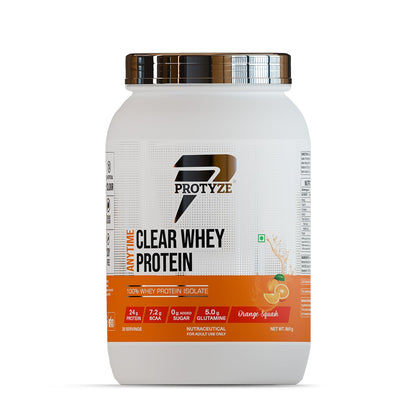 Protyze Anytime Clear Whey Protein Powder, 24g Protein, 7.2g BCAAs, Non GMO, Gluten Free (59)