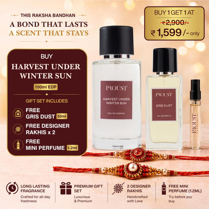 Proust Rakhi Gift Set Perfumes | Berry Bark | Luxury Pack of 5 | EDP - front view (11)