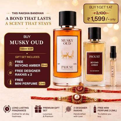 Proust Rakhi Gift Set Perfumes | Berry Bark | Luxury Pack of 5 | EDP - front view (21)