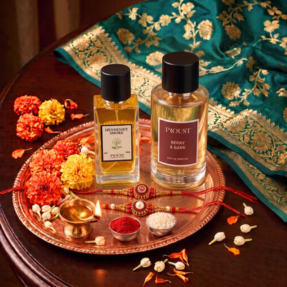 Proust Rakhi Gift Set Perfumes | Berry Bark | Luxury Pack of 5 | EDP - back view