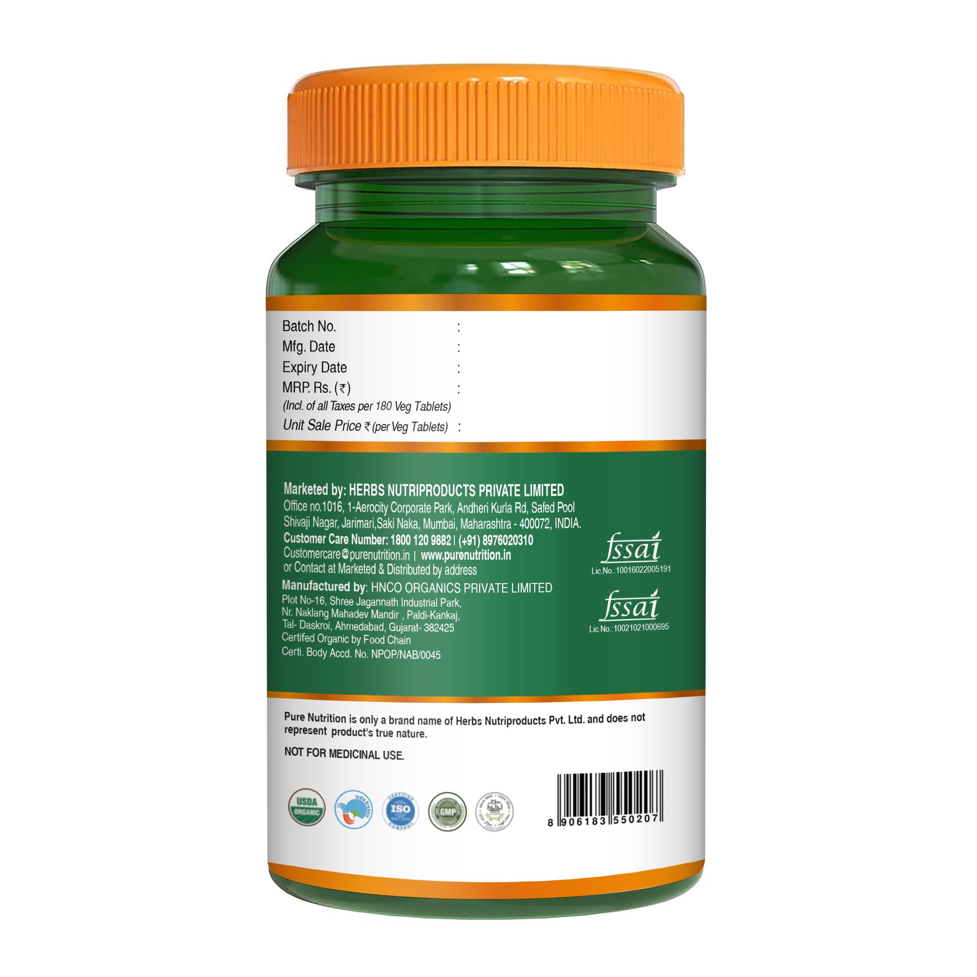 PURE NUTRITION NATURAL TREASURES Ashwagandha Powder, 100g, USDA Organic Certified, Herbal Supplement - close-up detail (14)