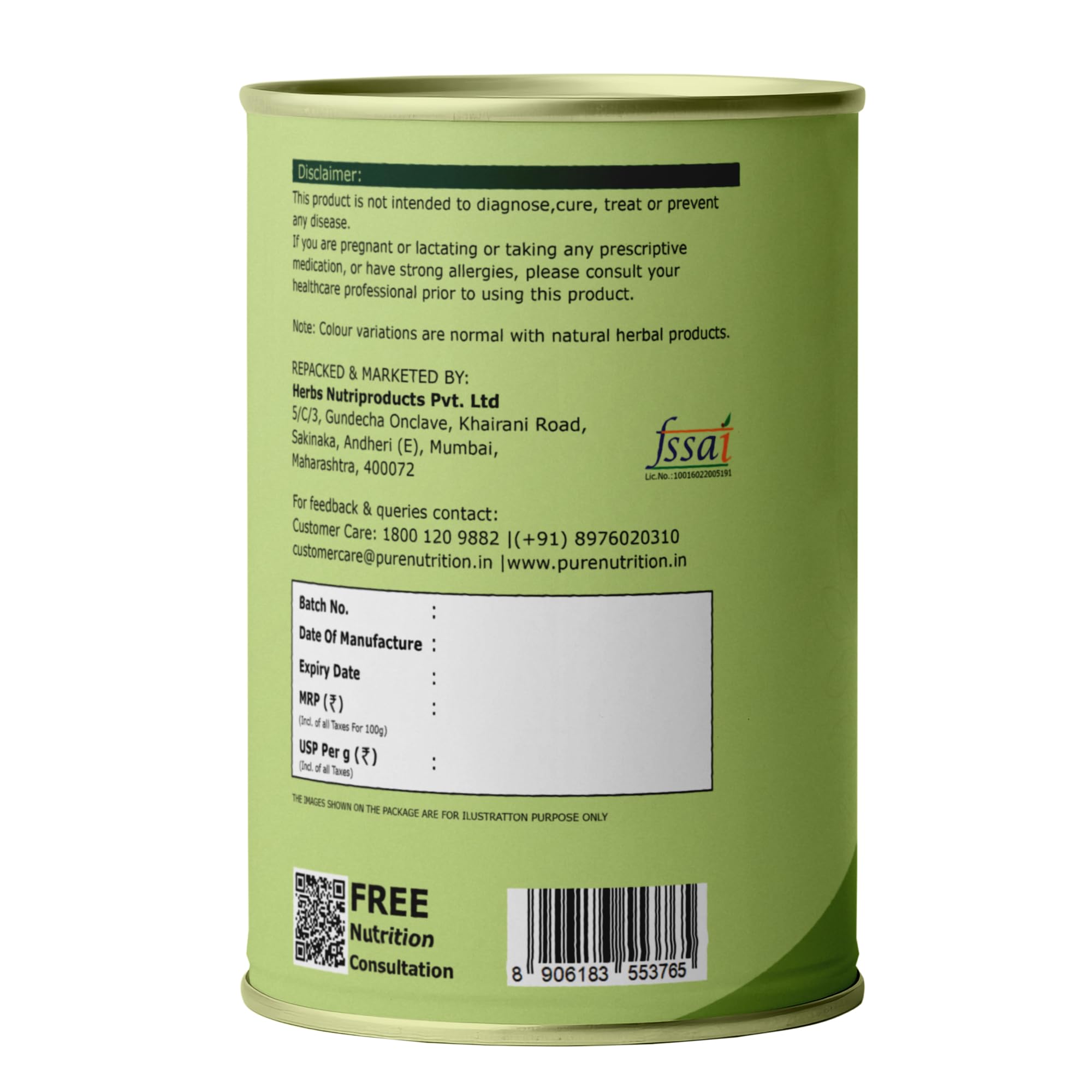 PURE NUTRITION NATURAL TREASURES Ashwagandha Powder, 100g, USDA Organic Certified, Herbal Supplement - close-up detail