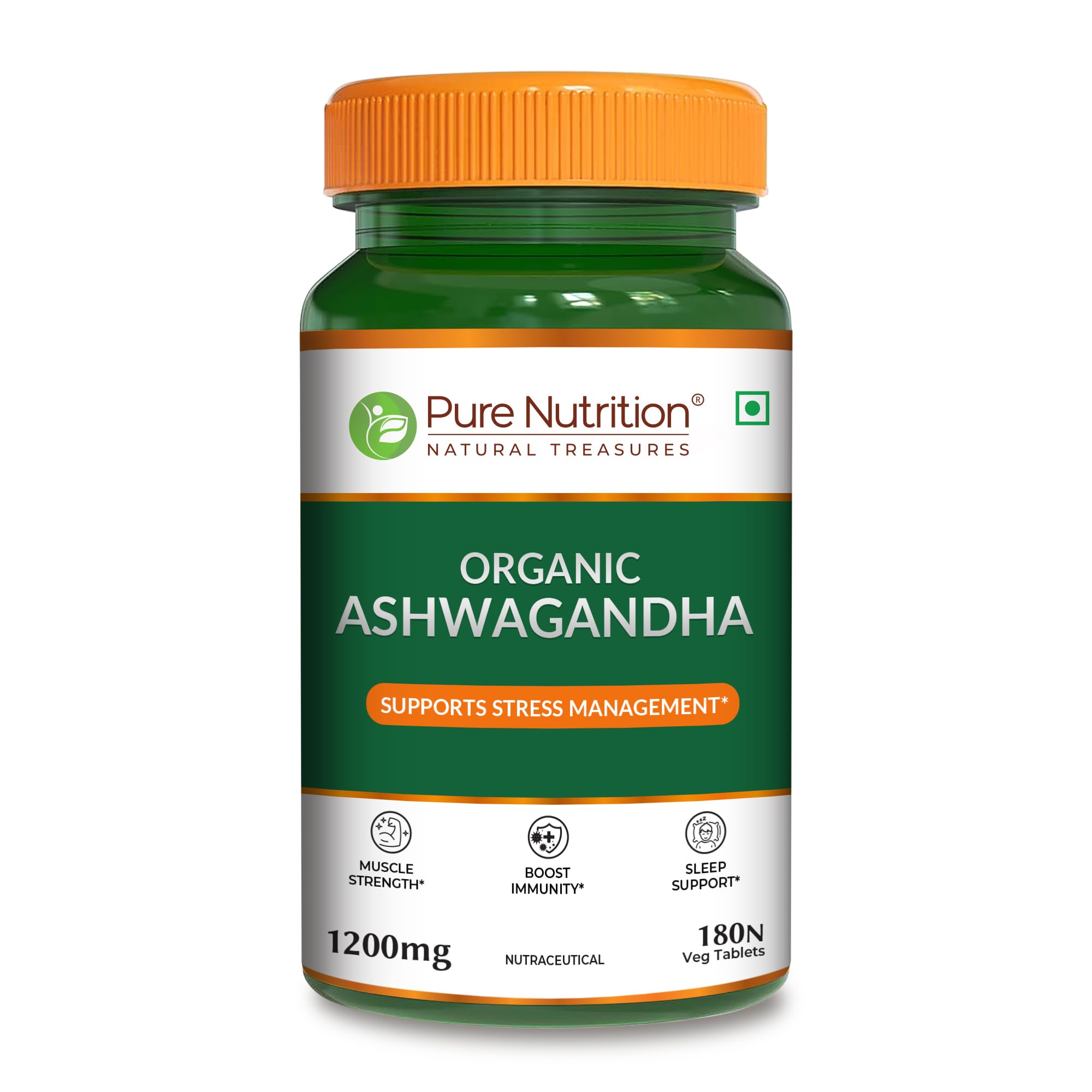 PURE NUTRITION NATURAL TREASURES Ashwagandha Powder, 100g, USDA Organic Certified, Herbal Supplement (8)