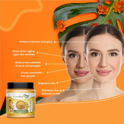 Pure Pik Organic Kasturi Haldi Powder, Triple Filtered Wild Turmeric Face Pack - packaging (11)