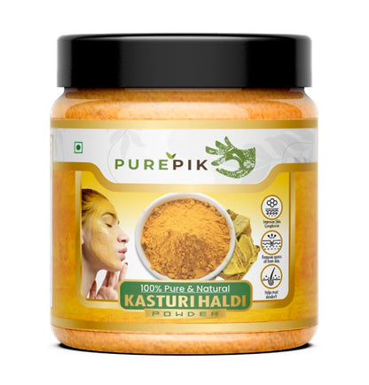 Pure Pik Organic Kasturi Haldi Powder, Triple Filtered Wild Turmeric Face Pack (8)