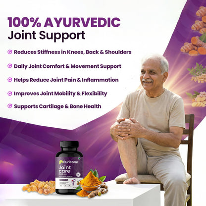 Puricane Joint Care Tablets, Herbal Supplement with Boswellia, Curcumin, Ashwagandha, Guggul, Fenugreek, Ginger & Piperine, 5
