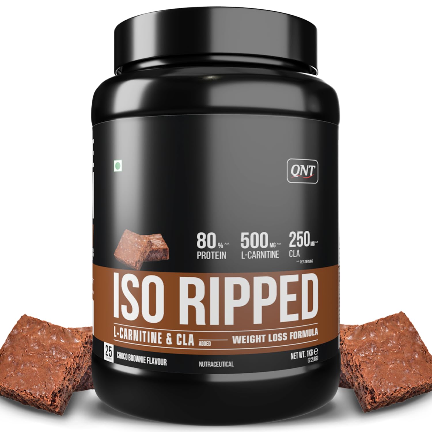 QNT ISO Ripped Whey Protein Isolate Powder with L-Carnitine & CLA, 1kg (10)