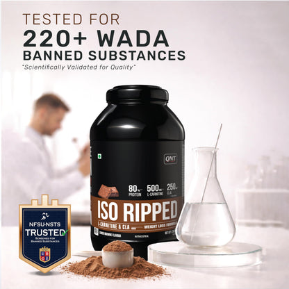 QNT ISO Ripped Whey Protein Isolate Powder with L-Carnitine & CLA, 1kg - back view (12)