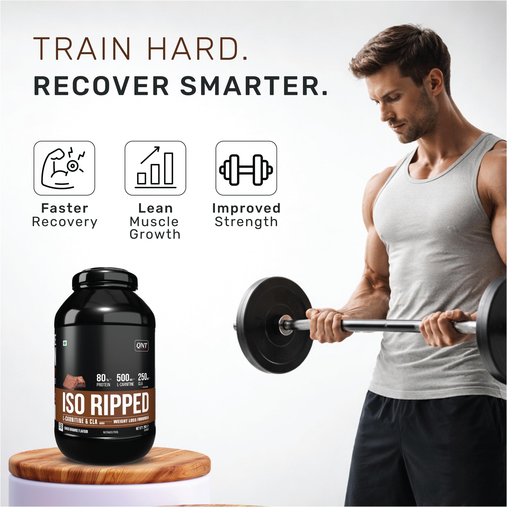 QNT ISO Ripped Whey Protein Isolate Powder with L-Carnitine & CLA, 1kg - ingredients panel (15)
