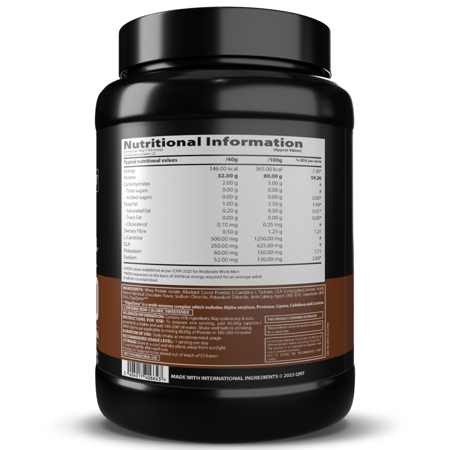 QNT ISO Ripped Whey Protein Isolate Powder with L-Carnitine & CLA, 1kg - in use (16)