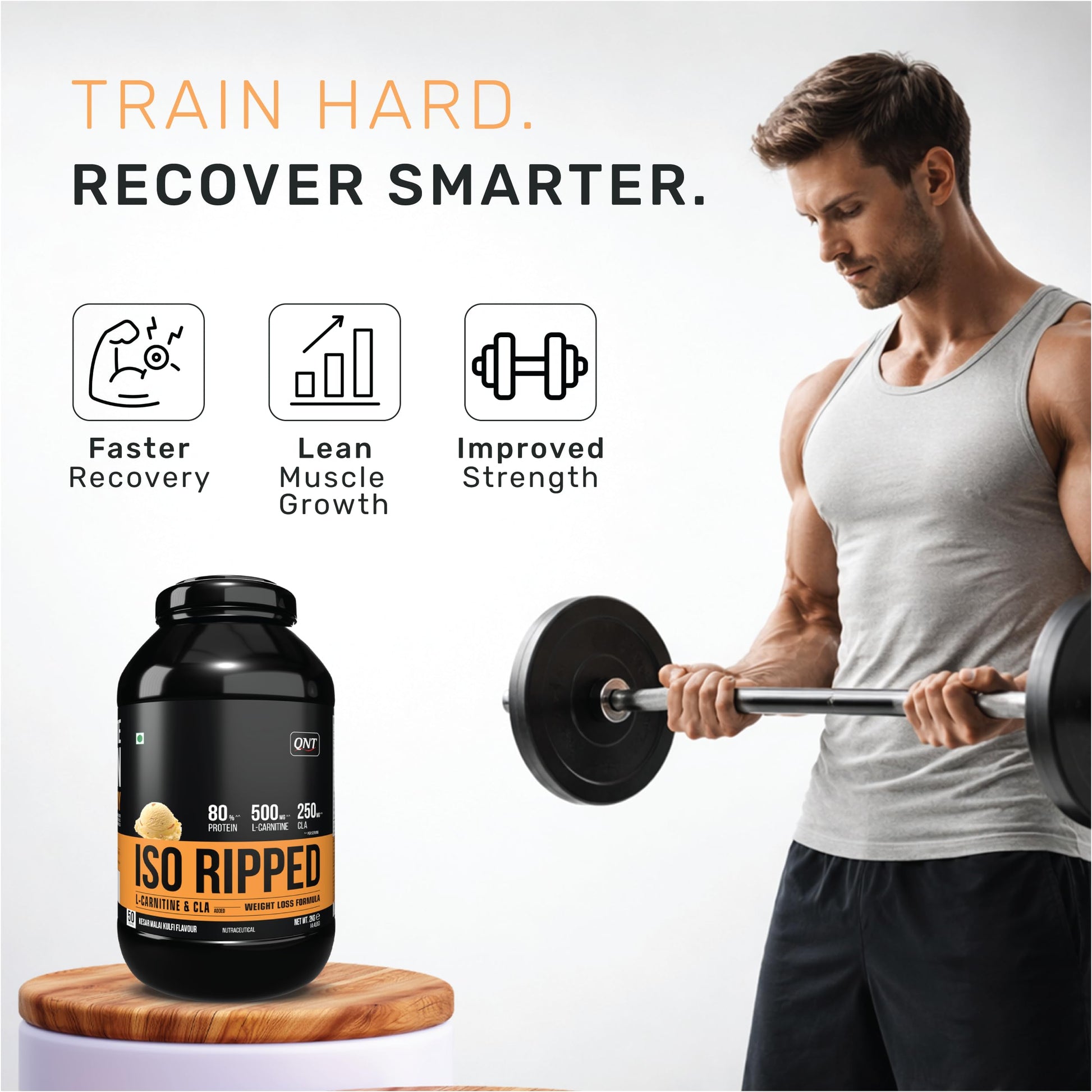 QNT ISO Ripped Whey Protein Isolate Powder with L-Carnitine & CLA, 1kg - ingredients panel (23)