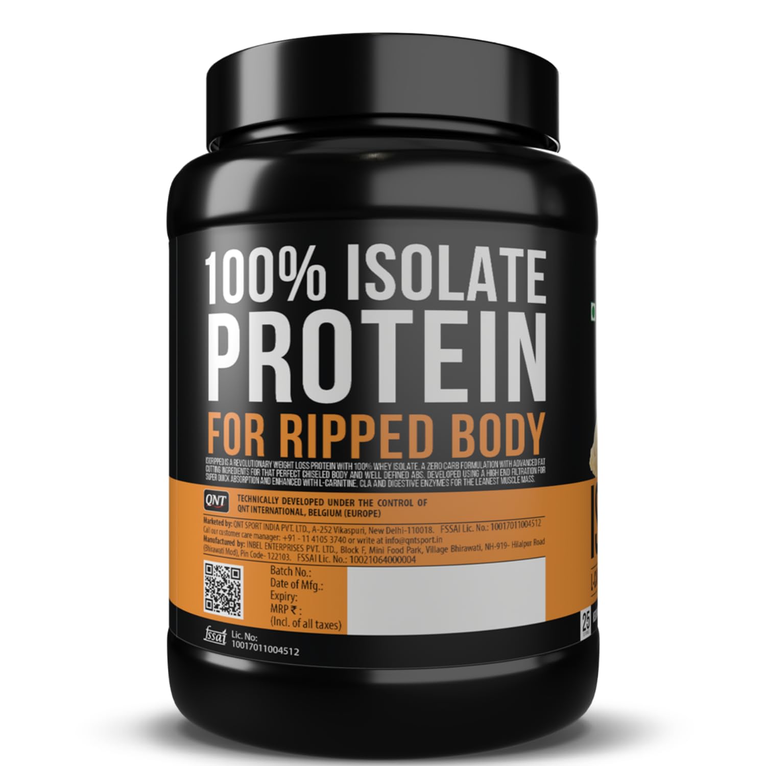 QNT ISO Ripped Whey Protein Isolate Powder with L-Carnitine & CLA, 1kg - size and scale (26)
