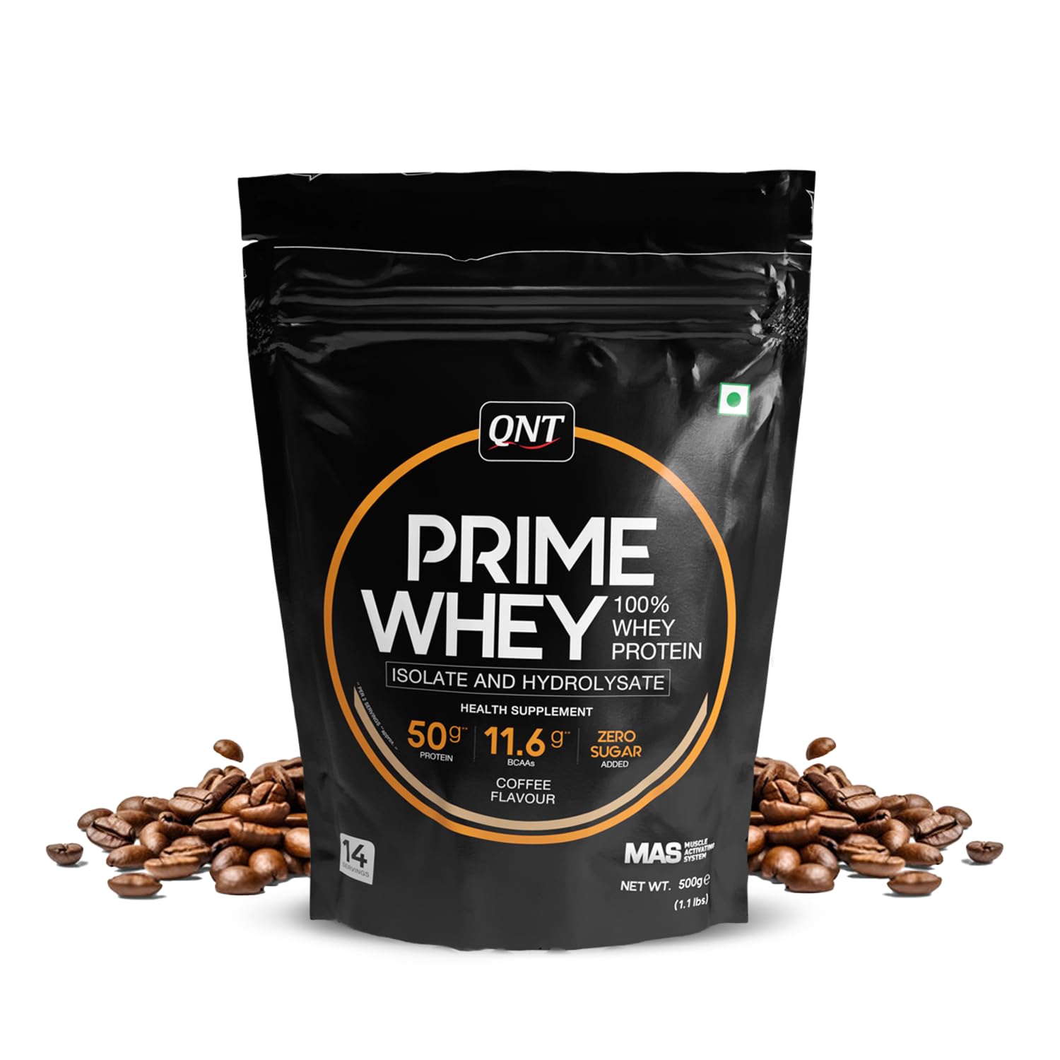 QNT Prime Whey Protein Powder, 500g, Choco Badam, Triple Blend Formula, Dietary Supplement (13)
