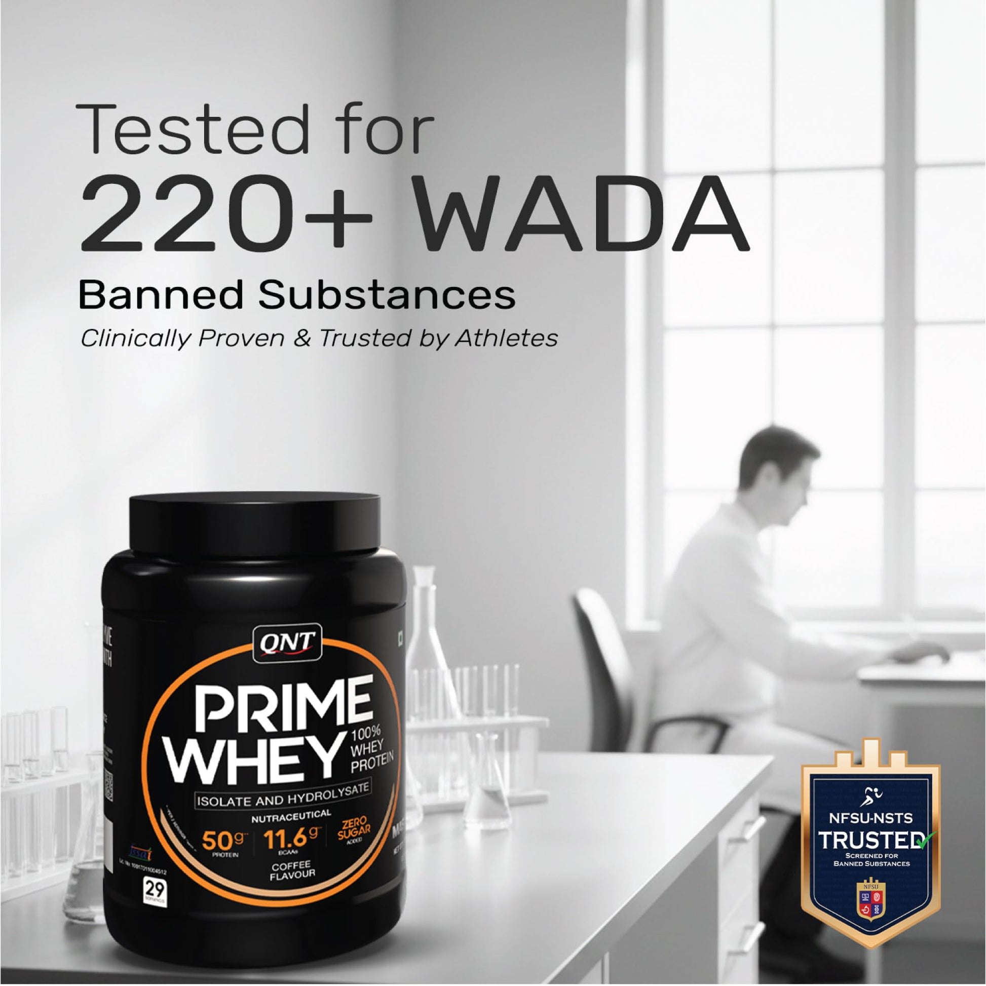 QNT Prime Whey Protein Powder, 500g, Choco Badam, Triple Blend Formula, Dietary Supplement - ingredients panel (20)