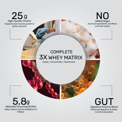 QNT Prime Whey Protein Powder, 500g, Choco Badam, Triple Blend Formula, Dietary Supplement - close-up detail (21)