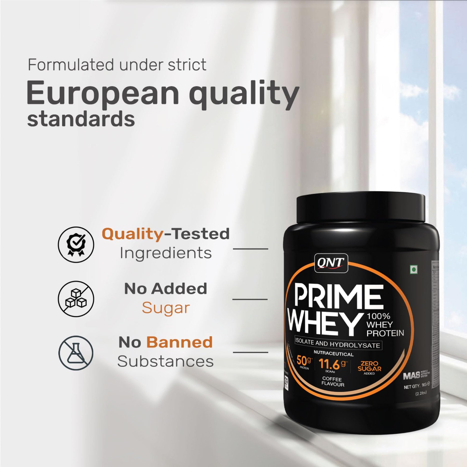QNT Prime Whey Protein Powder, 500g, Choco Badam, Triple Blend Formula, Dietary Supplement - in use (22)